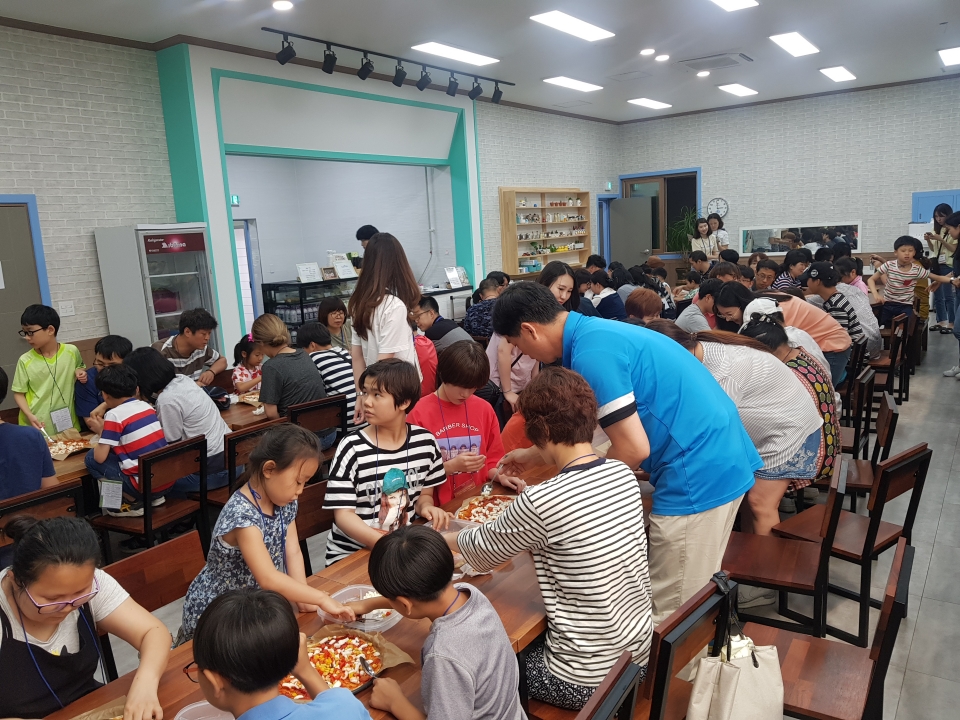 아산교육지원청 가족캠프, 피자만들기