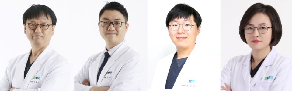 왼쪽부터 최성준, 박정완, 정동길, 한수하 교수.